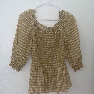 Yellow gingham top